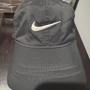Nike Kids Black Hat with White Logo